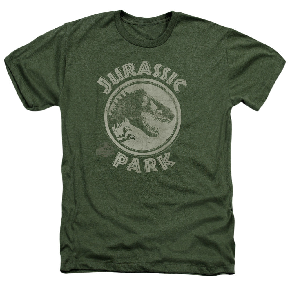 Jurassic Park - Jp Stamp - Adult Heather - Military Green