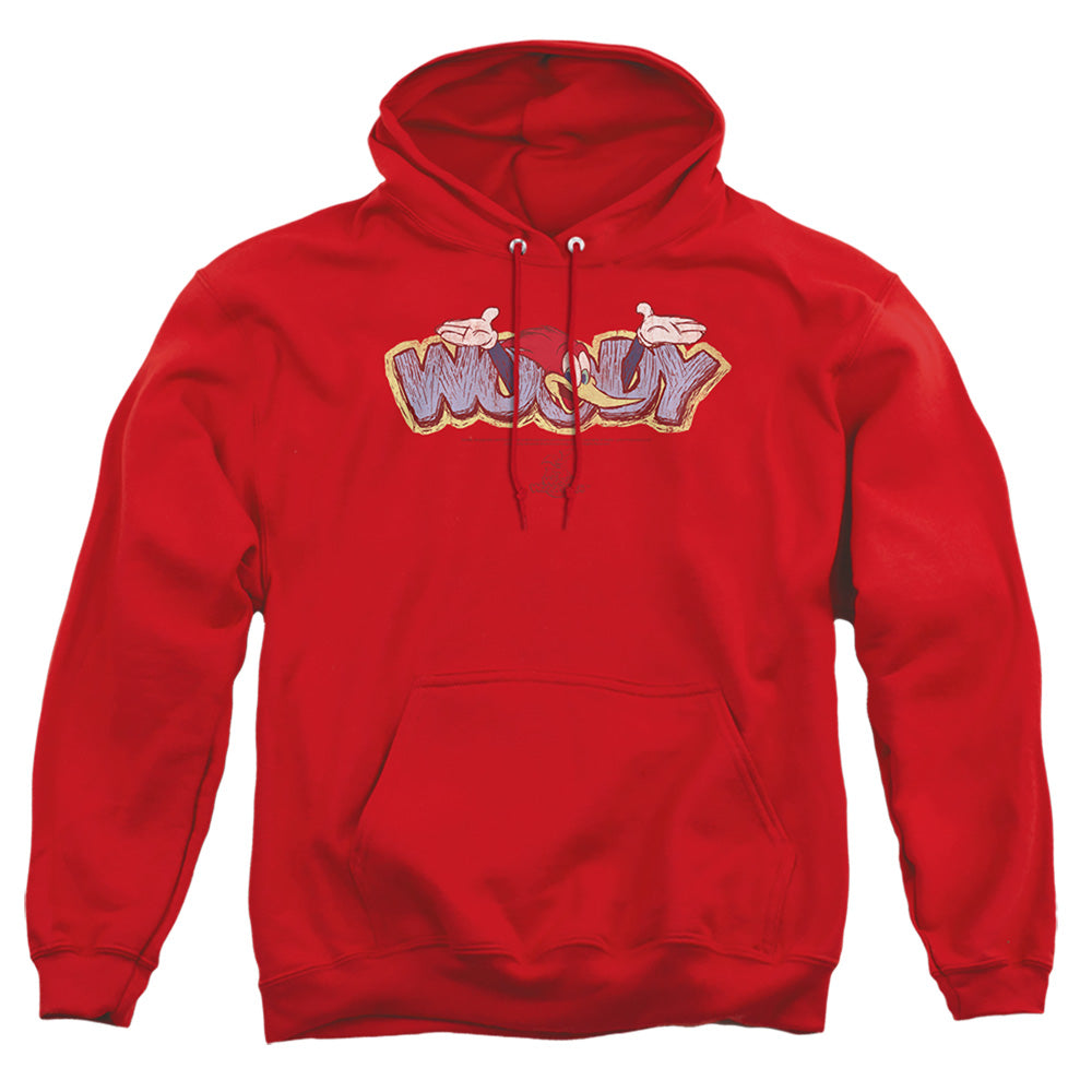 Woody Woodpecker - Sketchy Bird - Adult Pull-over Hoodie - Red