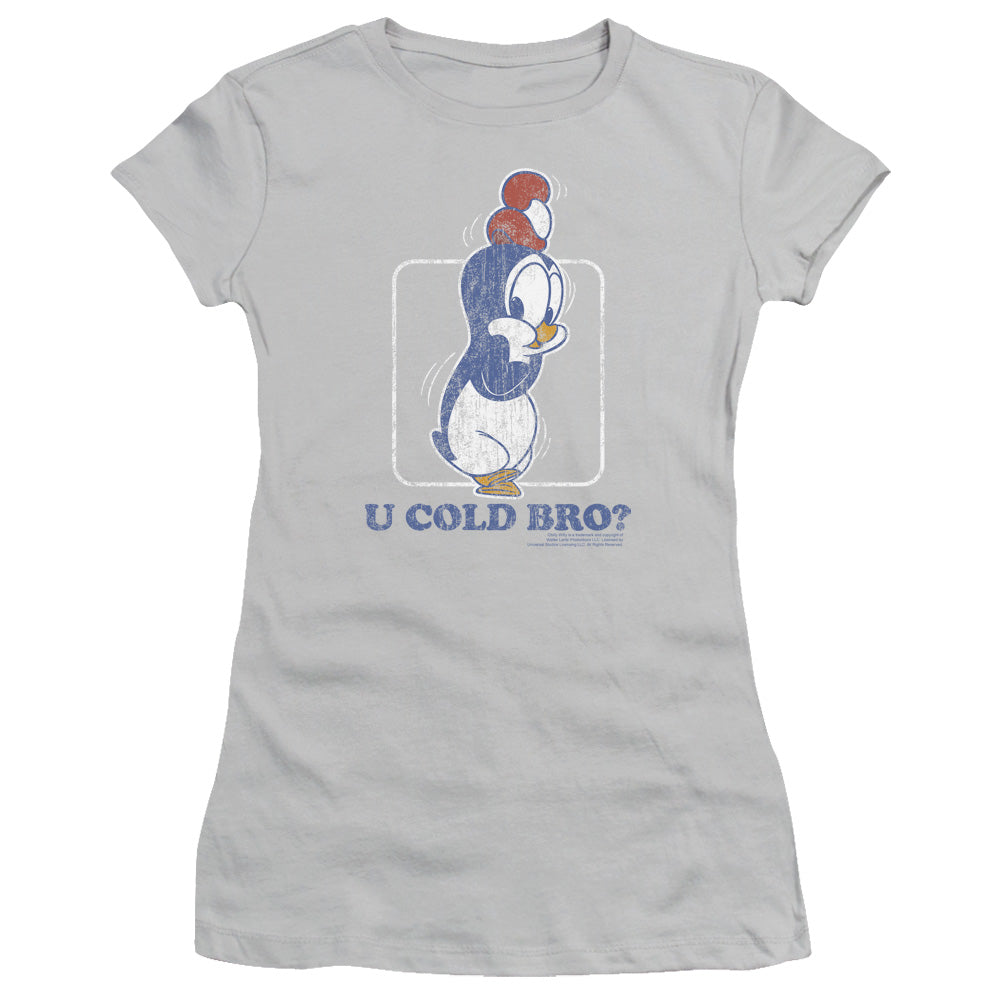 Chilly Willy - U Cold Bro - Short Sleeve Junior Sheer - Silver - Sm - Silver T-shirt