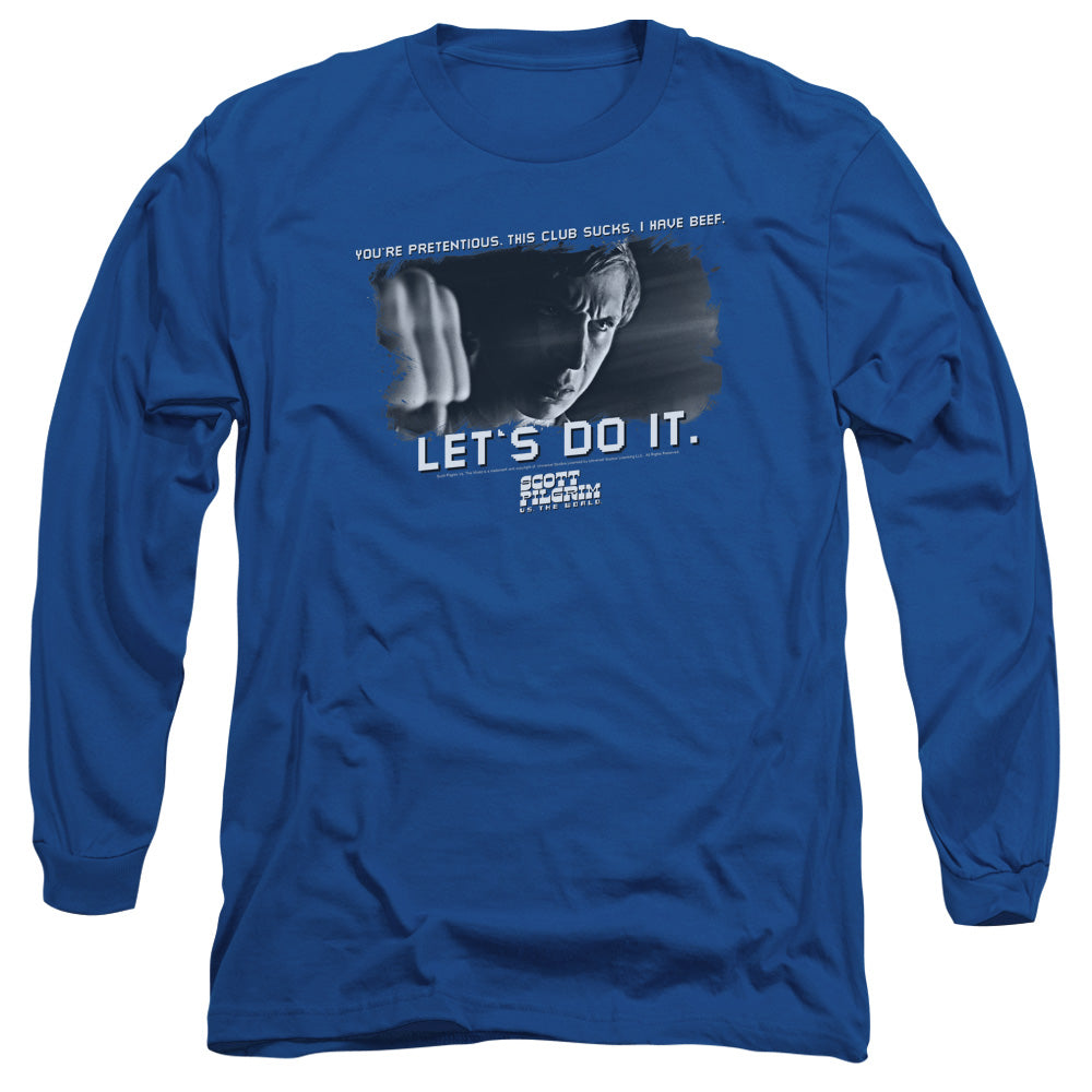 Scott Pilgrim - Beef - Long Sleeve Adult 18/1 - Royal Blue T-shirt