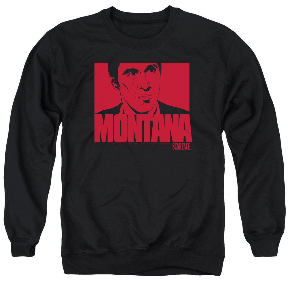 Scarface - Montana Face - Adult Crewneck Sweatshirt - Black