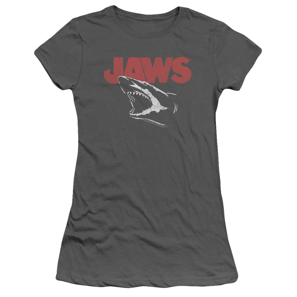 Jaws - Cracked Jaw - Short Sleeve Junior Sheer - Charcoal T-shirt