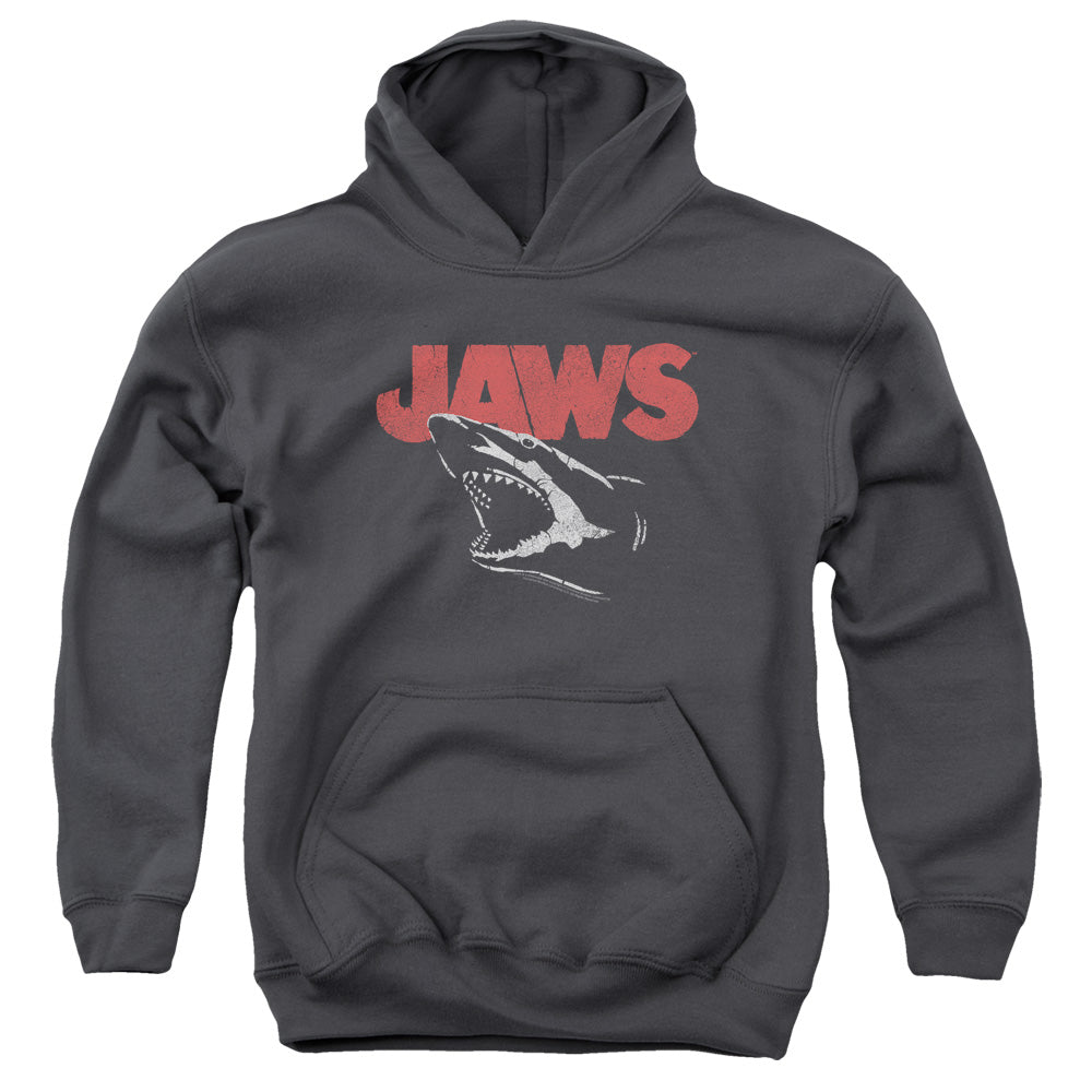 Jaws Cracked Jaw-youth Pull-over Hoodie - Charcoal