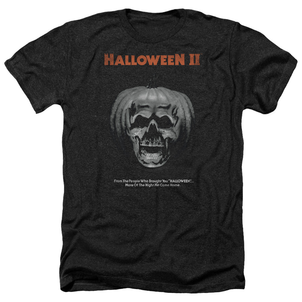 Halloween Ii - Pumpkin Poster - Adult Heather - Black