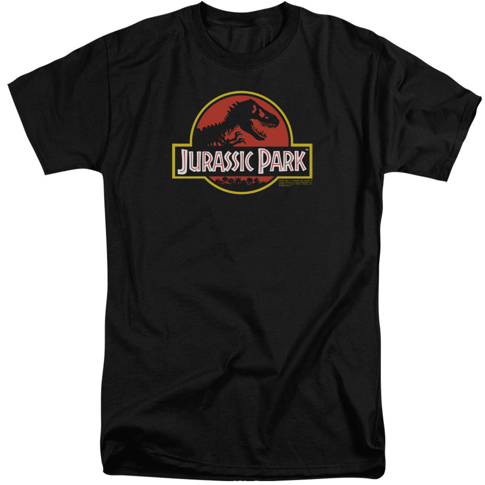 Jurassic Park - Classic Logo - Short Sleeve Adult Tall - Black T-shirt