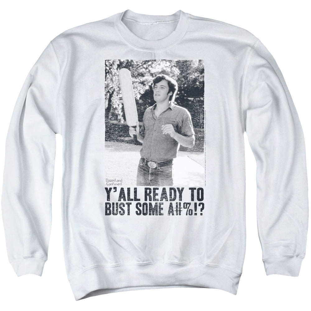 Dazed And Confused Paddle - Adult Crewneck Sweatshirt - White