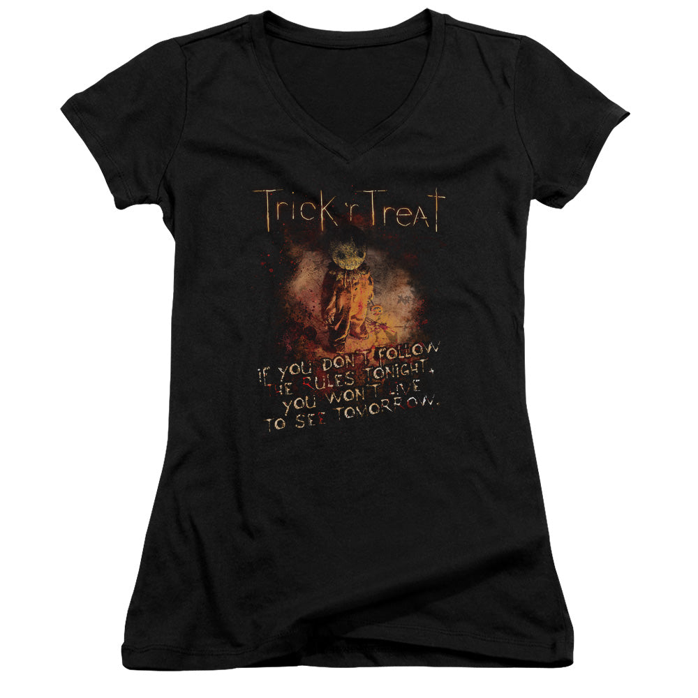 Trick R Treat - Rules - Junior V-neck - Black