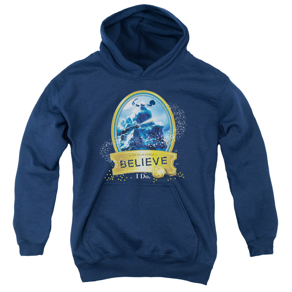 Polar Express - True Believer - Youth Pull-over Hoodie - Navy