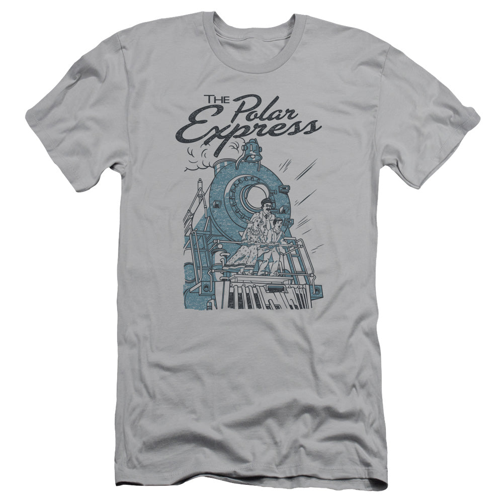 Polar Express - Rail Riders - Short Sleeve Adult 30/1 - Silver T-shirt