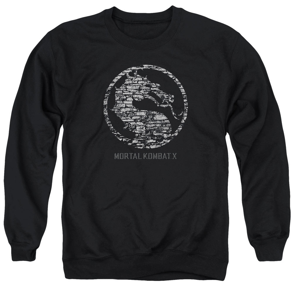 Mortal Kombat X - Stone Seal - Adult Crewneck Sweatshirt - Black