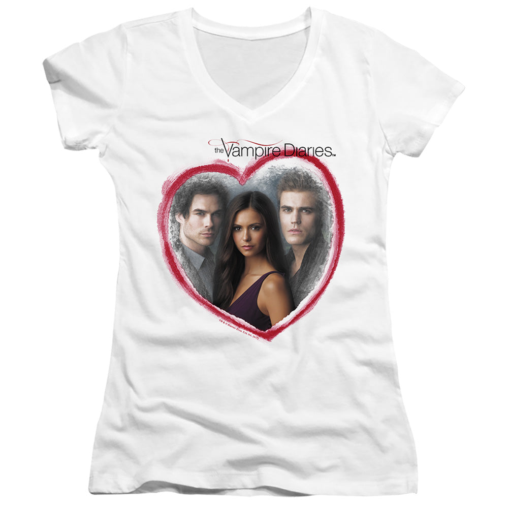 Vampire Diaries - Girls Choice - Junior V-neck - White