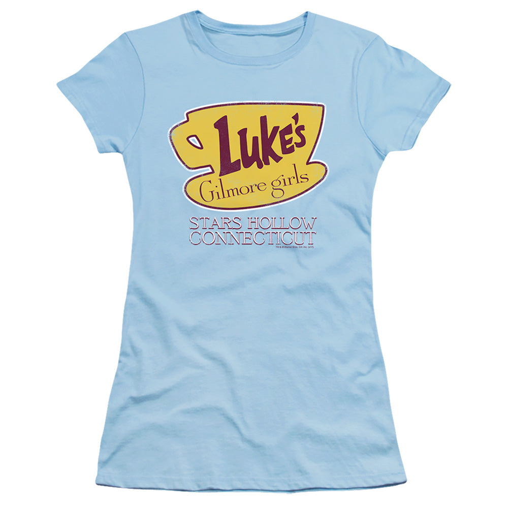 Gilmore Girls - Lukes Connecticut - Short Sleeve Junior Sheer - Light Blue T-shirt