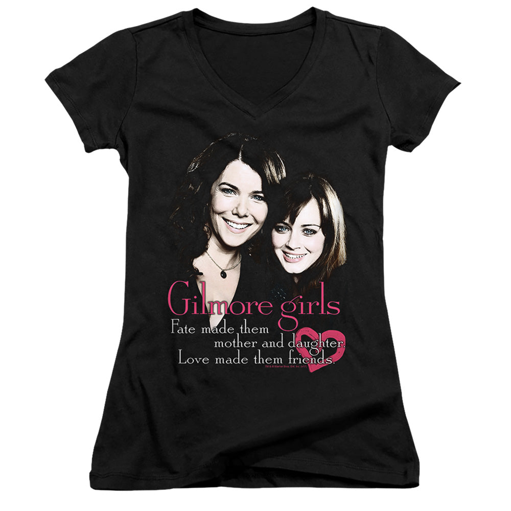 Gilmore Girls - Title - Junior V-neck - Black