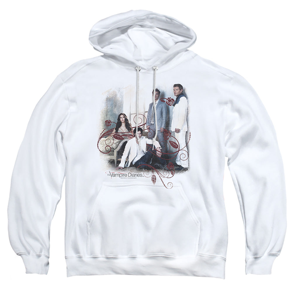 Vampire Diaries - 3 + 1 - Adult Pull-over Hoodie - White