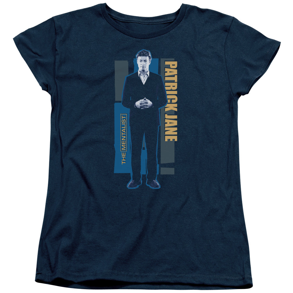 Mentalist - Patrick Jane - Short Sleeve Women"s Tee - Navy T-shirt