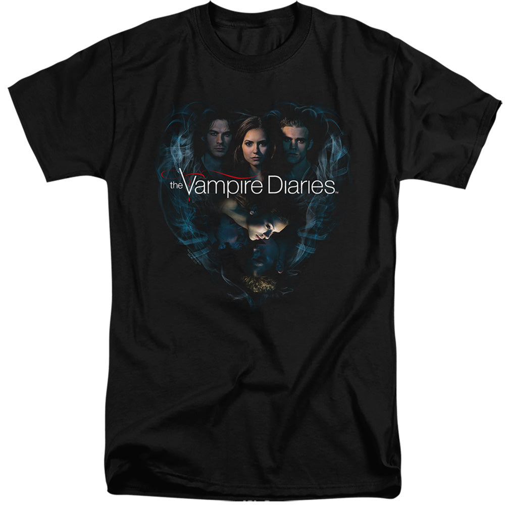 Vampire Diaries - Hearts Desire - Short Sleeve Adult Tall - Black T-shirt