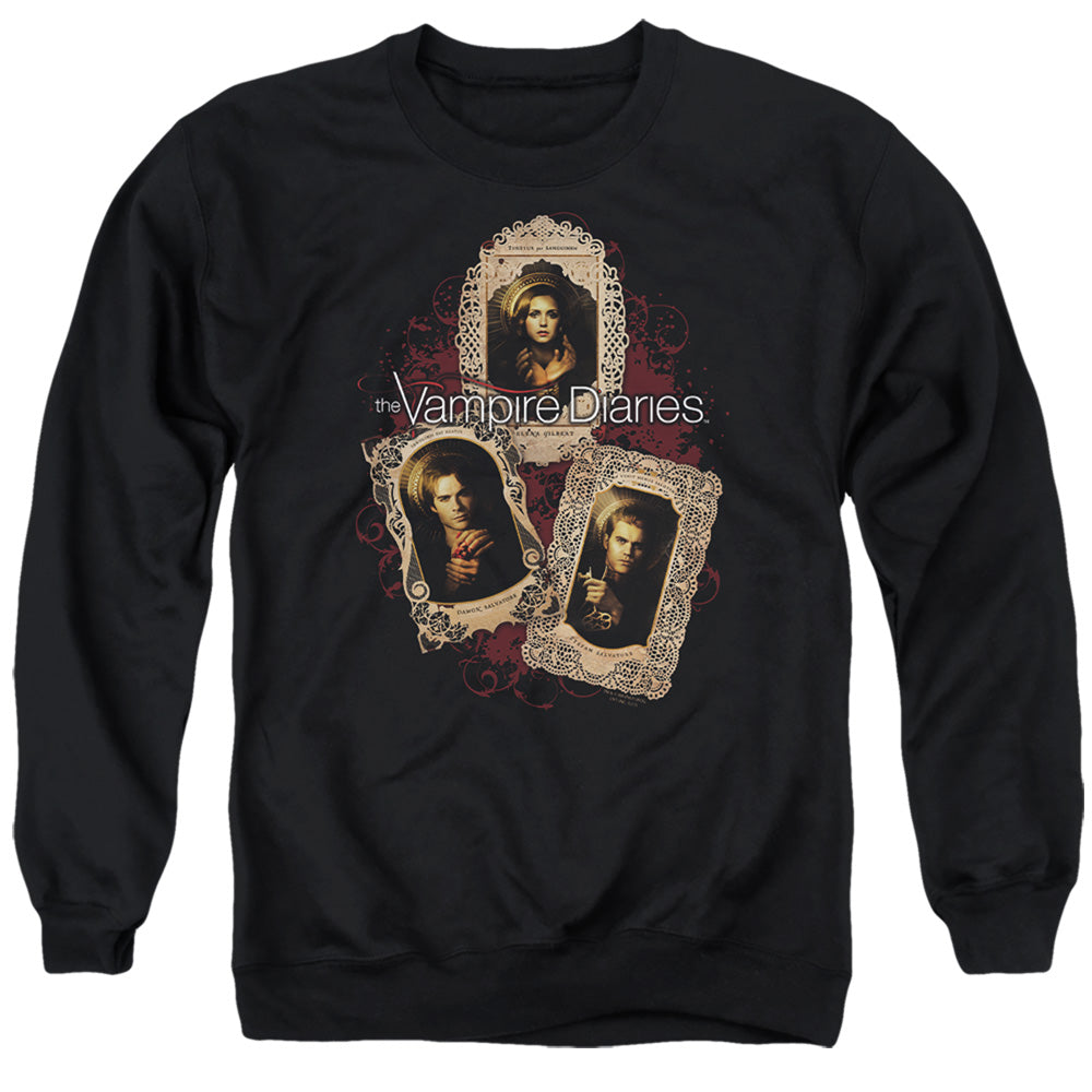 Vampire Diaries - Holy Cards - Adult Crewneck Sweatshirt - Black