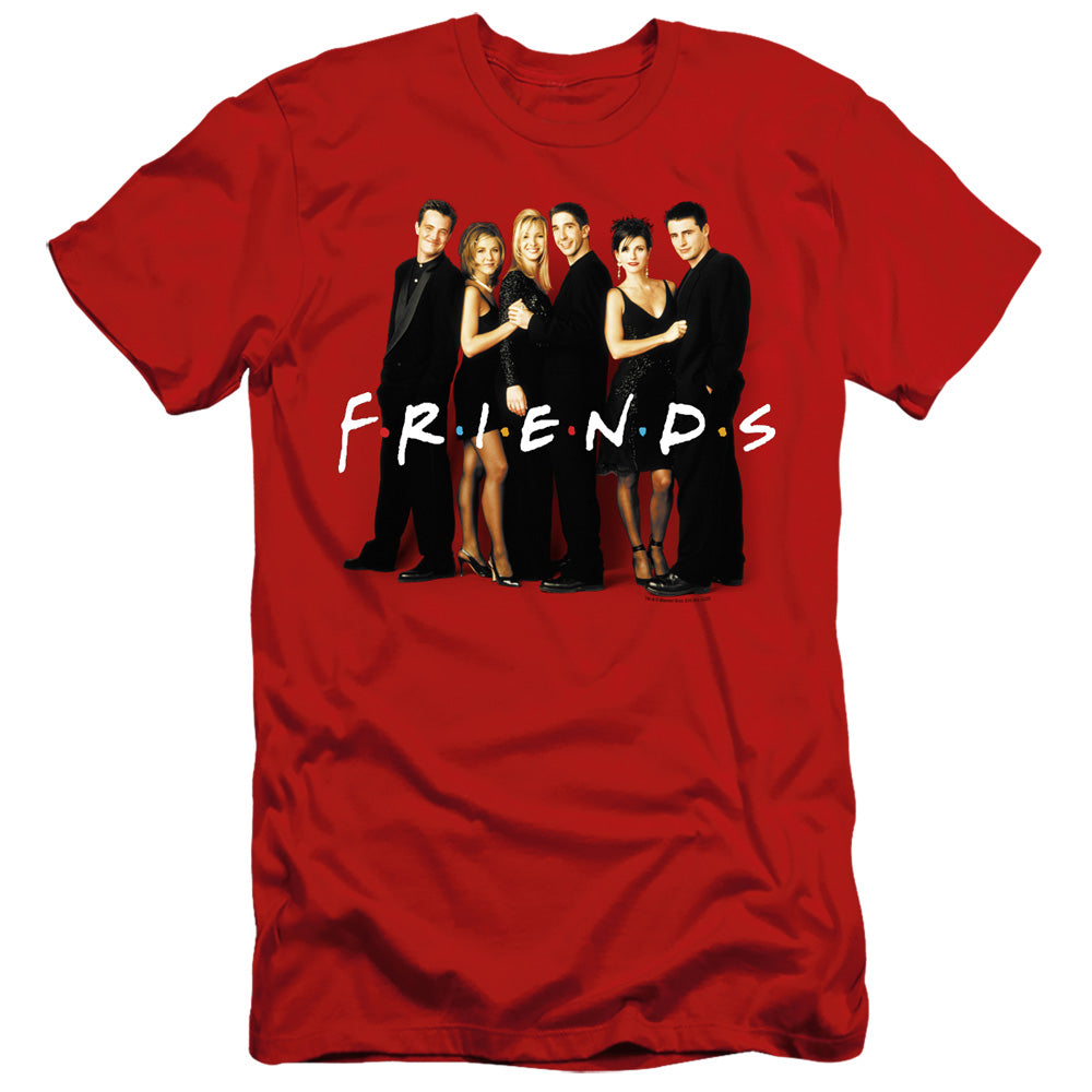 Friends - Cast In Black - Short Sleeve Adult 30/1 - Red T-shirt