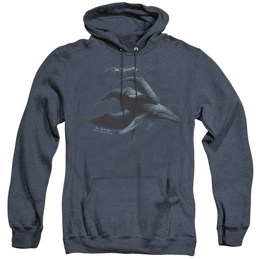 Wildlife - Power&grace - Adult Heather Hoodie - Navy