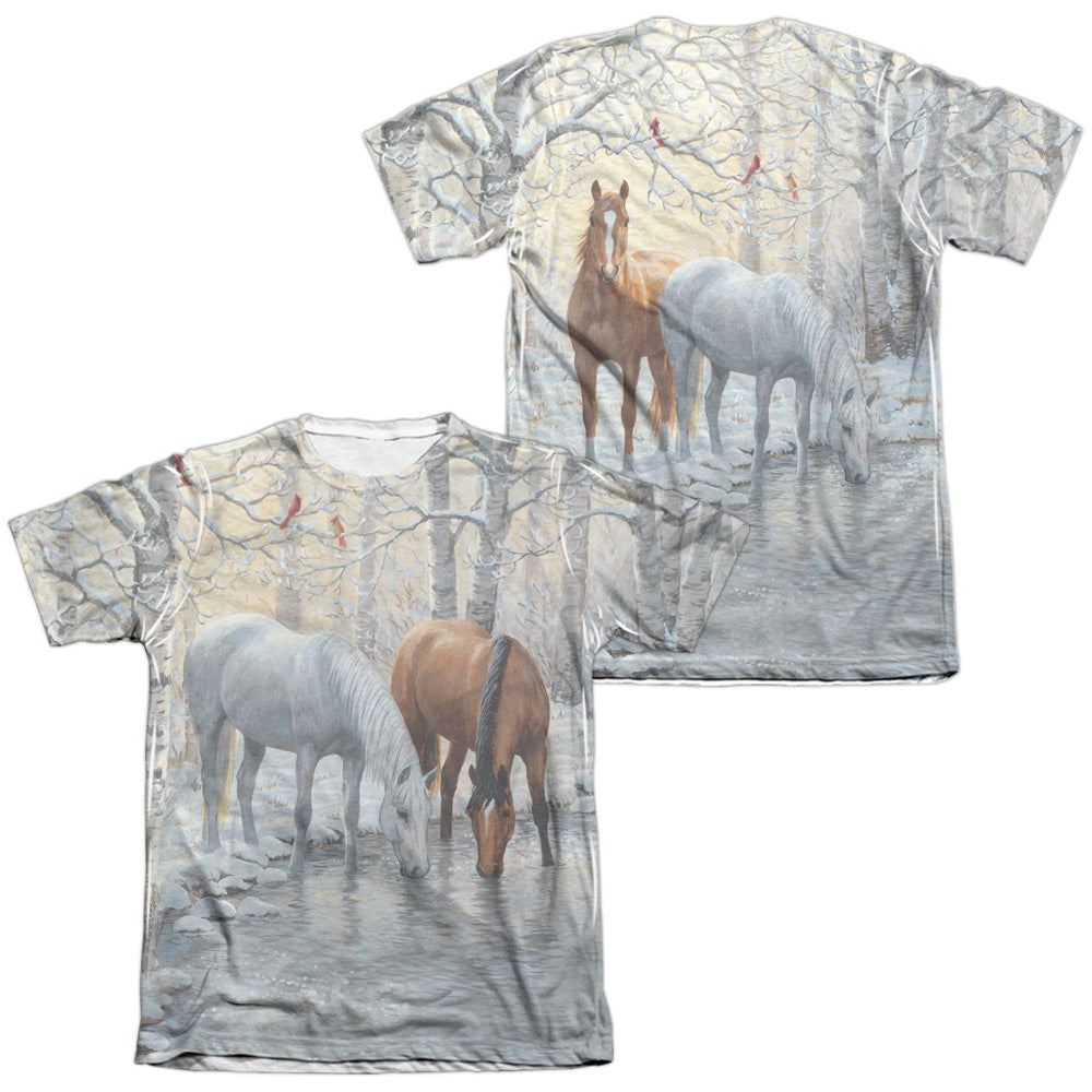 Wild Wings - Frosty Sunshine (Front/back Print) - Adult Poly/cotton Short Sleeve Tee - White T-shirt