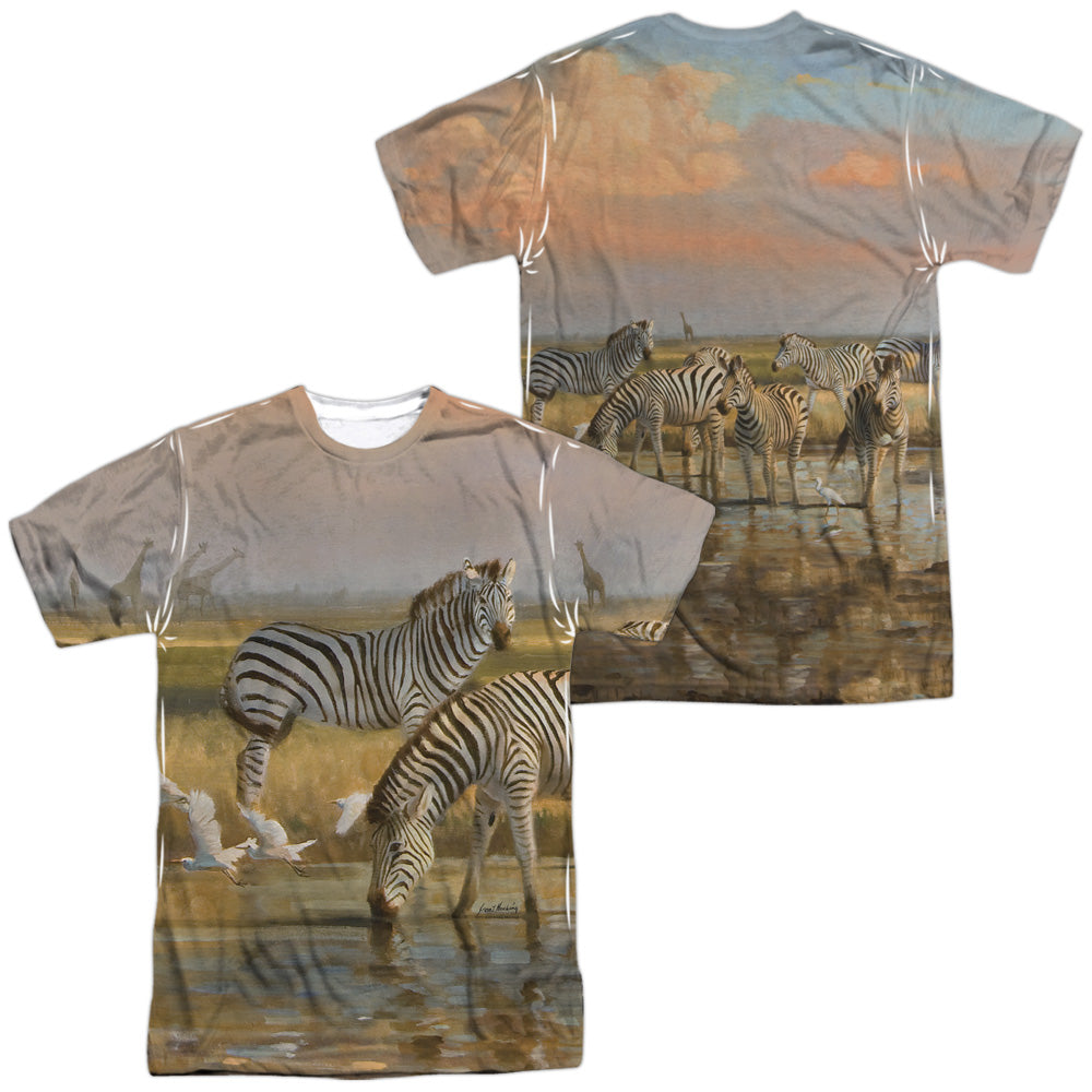 Wild Wingshort Sleeveundowners (Front - Back Print)-s/s Adult Poly Crew - White T-shirt