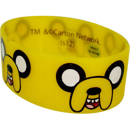 Adventure Time Jake Faces Rubber Wristband in Yellow