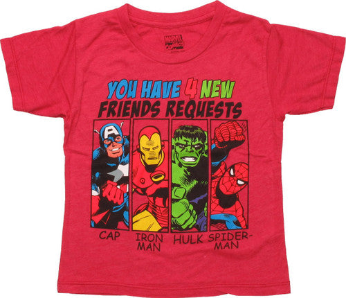 Avengers 4 New Friend Requests Toddler T-Shirt