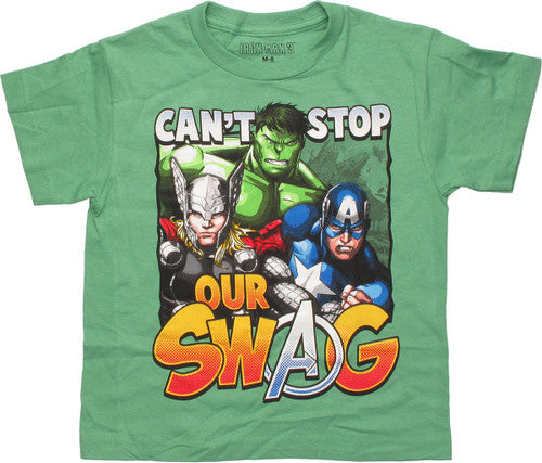 Avengers Cant Stop Swag Green Youth T-Shirt