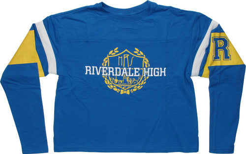 Riverdale High Crest Crop Top Long Sleeve Juniors T-Shirt