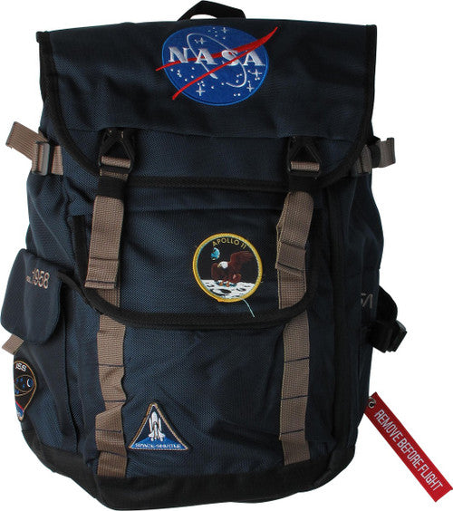 NASA Buzz Aldrin Apollo 2 EST 1958 Navy Blue Backpack in Navy Blue Blue