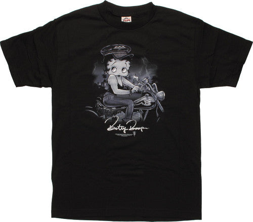 Betty Boop On Bike T-Shirt