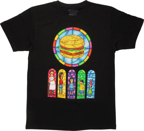 Bob's Burgers Characters Stained Glass T-Shirt