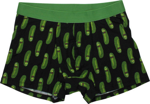 Rick and Morty Pickle Rick Stripe Boxer Briefs