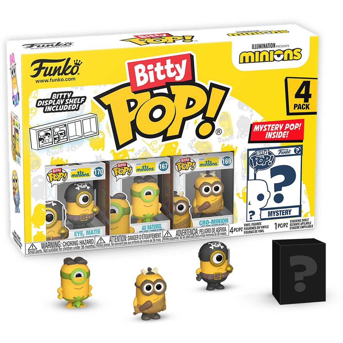 Funko Bitty Pop! Minions Eye Matie Mini-Figure 4-Pack