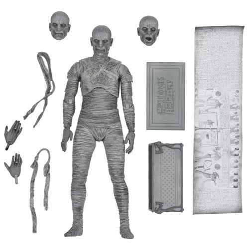 Universal Monsters Ultimate Mummy Black and White Version 7-Inch Scale Action Figure