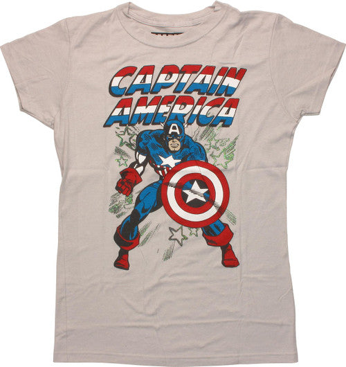 Captain America Glitter Stars Baby T-Shirt