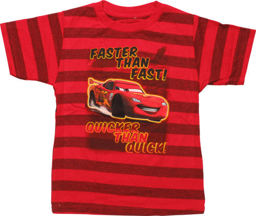 Cars Faster Than Fast Striped Toddler T-Shirt