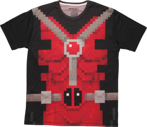 Deadpool Pixel Suit Sublimated T-Shirt