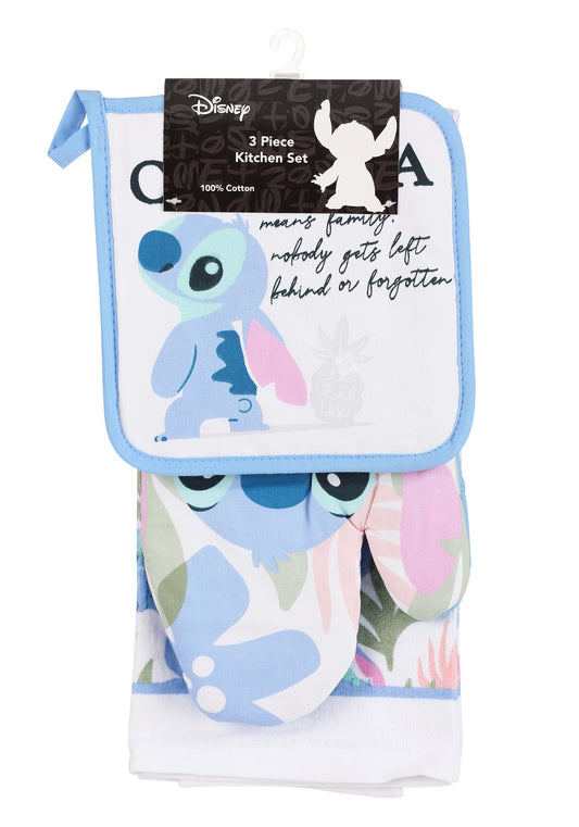 Disney Stitch Ohana Set of 3 Kitchen Textile Set