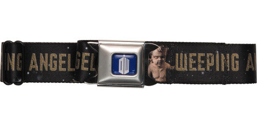 Doctor Who Brown Weeping Angels Black Seatbelt Mesh Belt