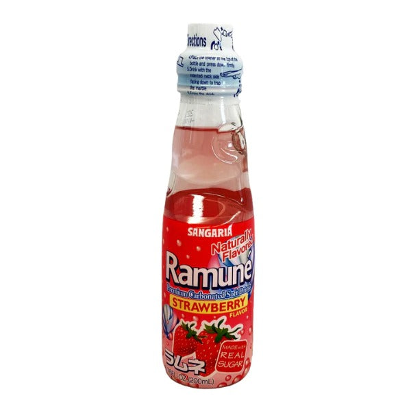 Sangaria Ramune - Strawberry Flavor 6.76oz