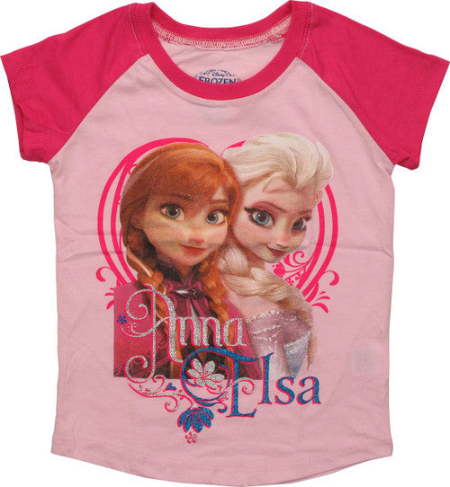 Frozen Glitter Names Ringer Toddler T-Shirt