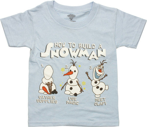 Frozen Olaf How to Build a Snowman Toddler T-Shirt