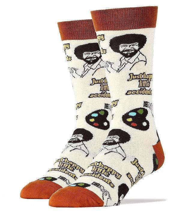 Bob Ross Happy Little Accidents Men's Crew Socks