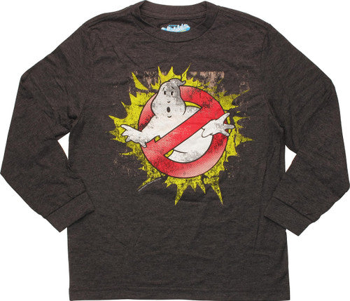 Ghostbusters Ghost Splat Long Sleeve Youth T-Shirt