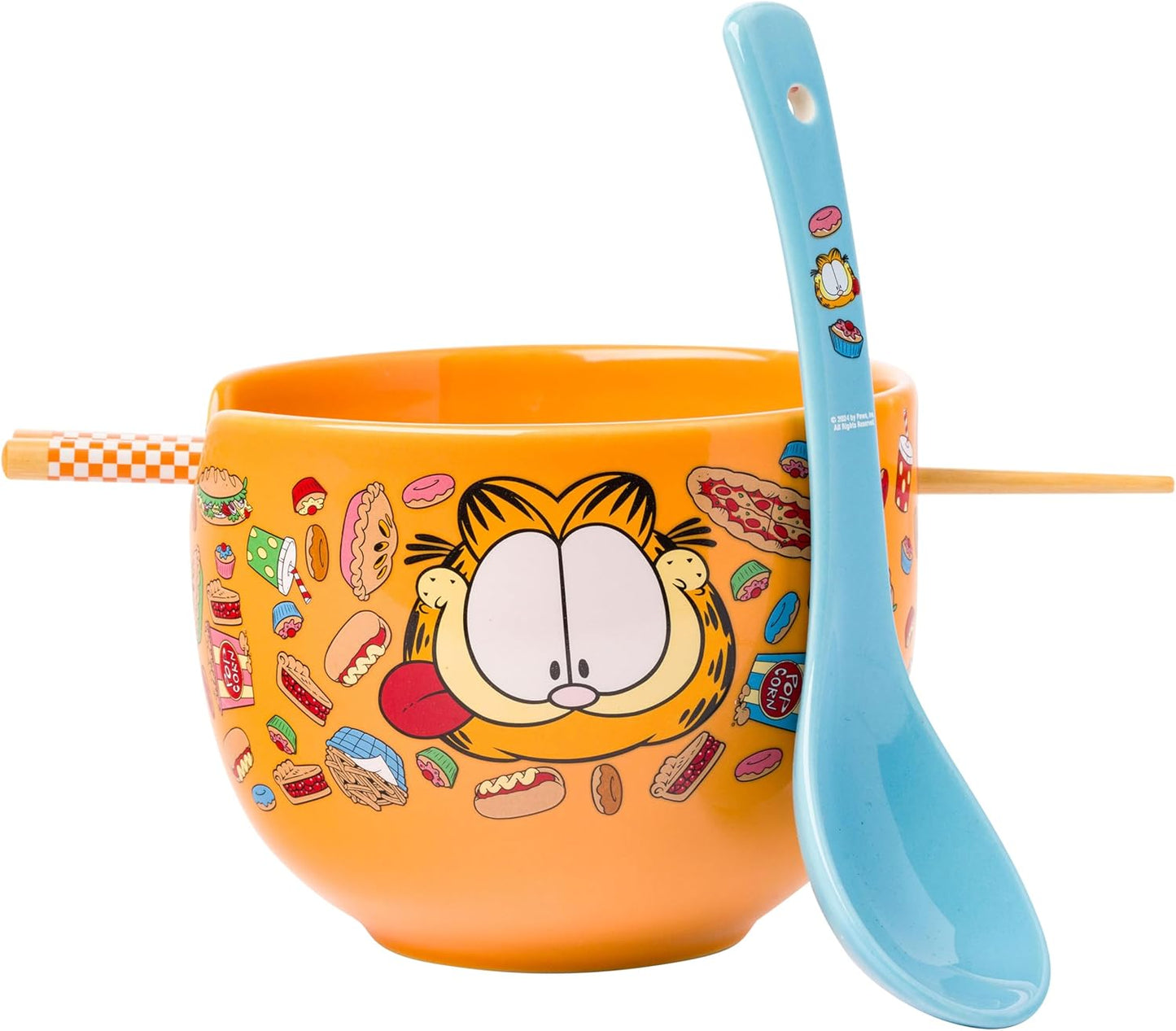 Garfield Hungry Junk Food Ceramic Ramen Bowl