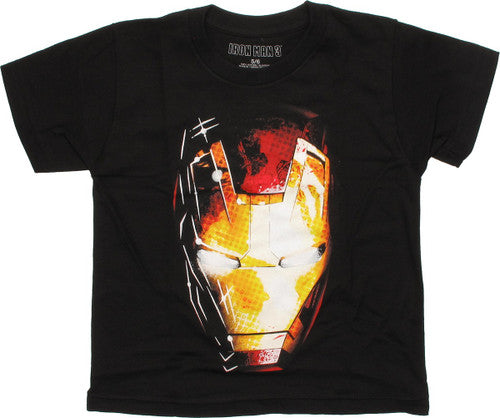 Iron Man 3 Mask Black Juvenile T-Shirt