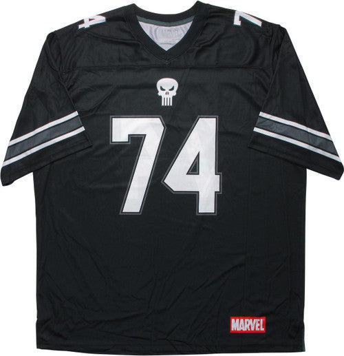 Punisher Logo 74 Black Football Jersey Top