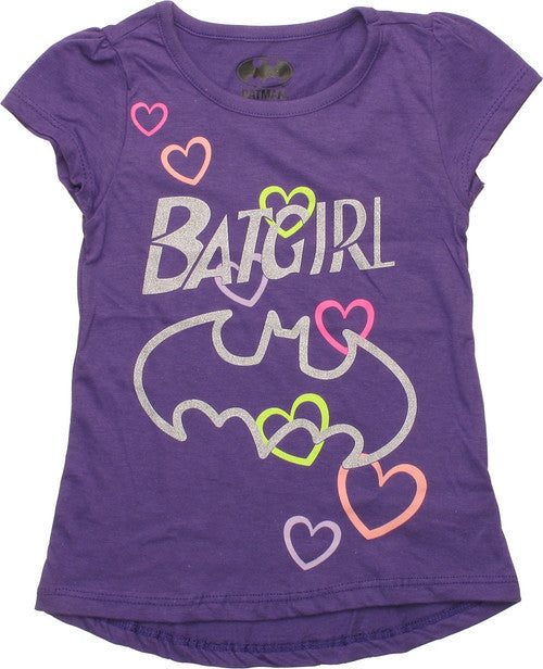 Batgirl Hearts Girls Juvenile T-Shirt