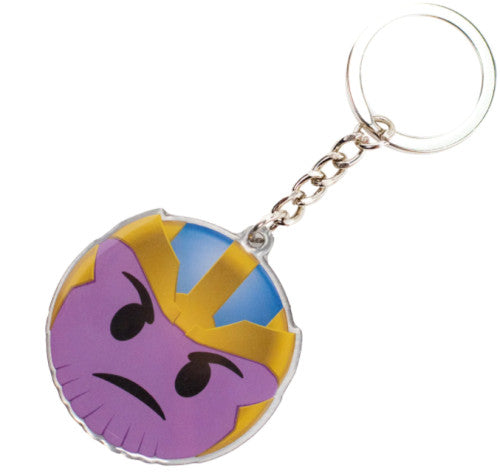 Marvel Angry Thanos Face Keychain in Blue